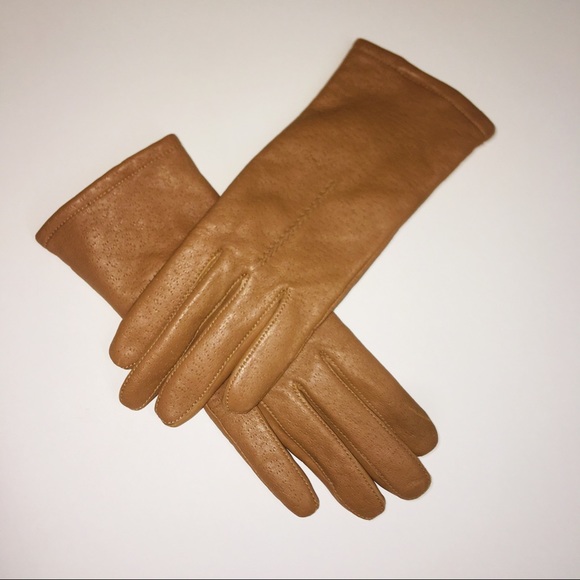 FOWNES Accessories - Women’s tan Caramell leather gloves
